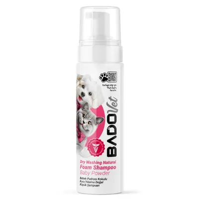 Șampon uscat câini & pisici, BadoVet, Baby Powder, 200ml Engros