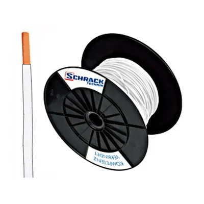 Tambur cu conductor H07V-U 1,5 alb