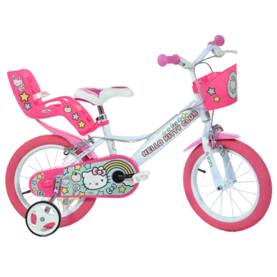 Bicicleta copii 3-5 ani, 14 inch, Fete Ani Hello Kitty, Dino Bikes DB144RHK2