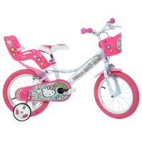 Bicicleta copii 3-5 ani, 14 inch, Fete Ani Hello Kitty, Dino Bikes DB144RHK2