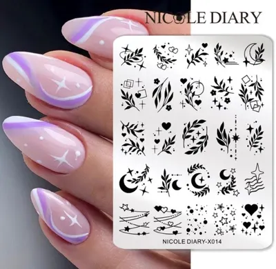 Matrita metalica stampila unghii Nicole Diary X014