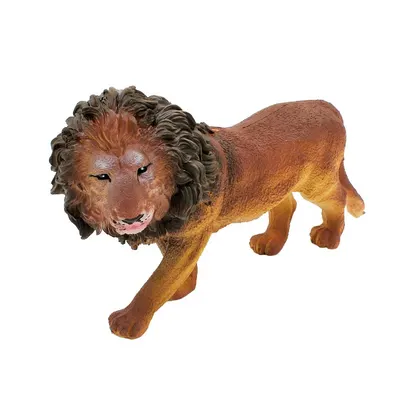 Figurină replică, Deluxebase, animal leu, culoarea maroniu, 23 cm