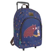 Ghiozdan troller, Perletti, model Urs & Iepure, 40 cm, colecția Cool Kids