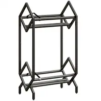 HOMCOM Organizator CD-uri pentru 50 CD-uri, Organizator Viniluri 2 Niveluri din Metal pentru DVD-uri, Cărți, Albume, Negru | Aosom Romania
