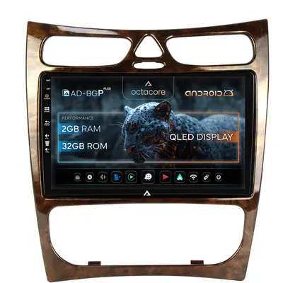 Navigatie Mercedes Benz CLK W209 (2000-2005), Android, P-Octacore 2GB RAM + 32GB ROM, 9 Inch - AD-BGP9002+AD-BGRKIT416V4