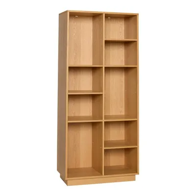 Bibliotecă în culoare naturală cu aspect de lemn de stejar 80x180x30 cm Disco – Hübsch