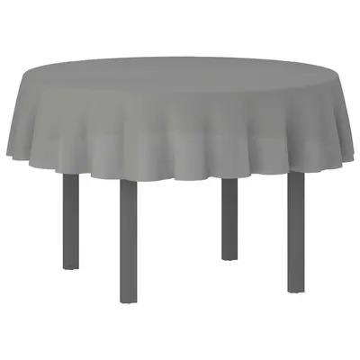 vidaXL Țesătură pentru masă Rotund Gri deschis Ø 180 cm Poliester