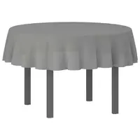 vidaXL Țesătură pentru masă Rotund Gri deschis Ø 180 cm Poliester