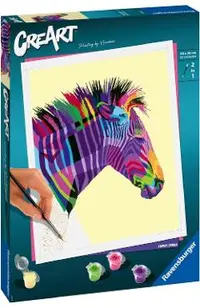 Pictura pe numere. Zebra