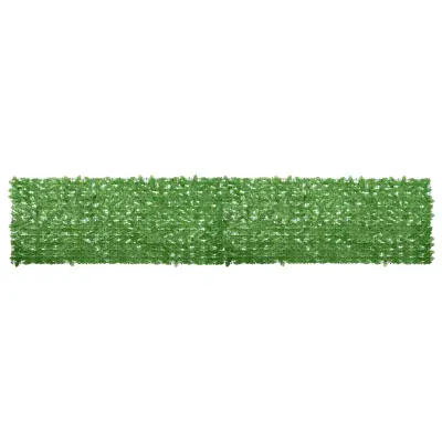 vidaXL Paravan de balcon, frunze verzi, 500x100 cm