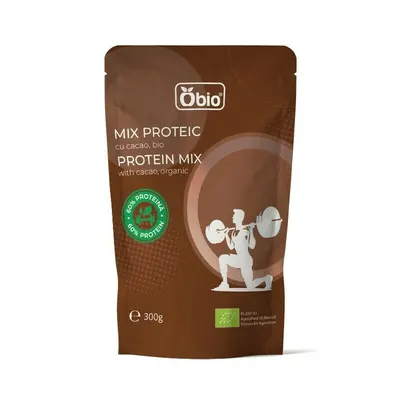 Mix proteic cu cacao bio 300g Obio