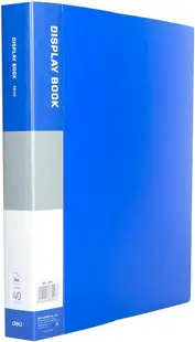 Mapa cu 40 de buzunare Deli Classic - E38147, A4, albastru