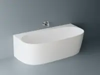 Cada freestanding ovala, compozit alb lucios, 180x86x58 cm, Foglia Versailles