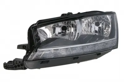 Far stanga (2 H7 LED, electric, cu motor) potrivit SKODA FABIA III 03.18-06.21
