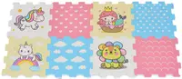 Puzzle cu podea moale cu imprimeu Moni Toys - Safari, 8 piese