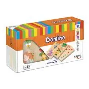 Joc Domino XL din lemn, reversibil, cu Ilustratii, Cayro