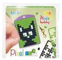 Mozaic cu pixeli Pixelhobby - Breloc cu pisică neagră
