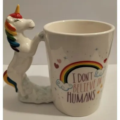 Animal Unicorn Ceramic Mug Creative Animal Handle