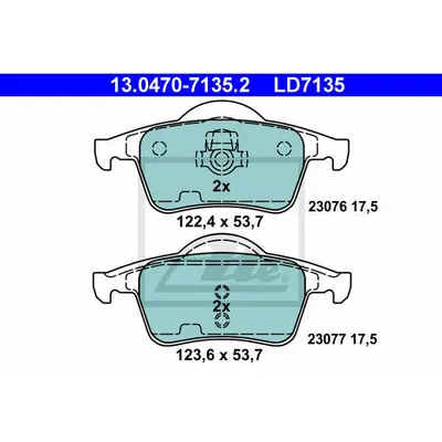 Set placute frana, frana disc ATE 13.0470-7135.2
