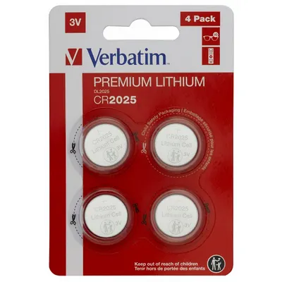 Baterie Verbatim Premium, CR2025, Set 4 bucati 49532