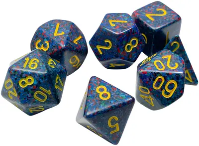 Set de zaruri Chessex Speckled Twilight Polyhedral (7 buc.)