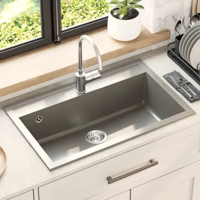 vidaXL Chiuvetă Granit 795 x 505 mm Gri