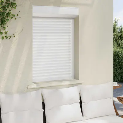 vidaXL Obturator rulant Manual Alb 70 x 100 cm Aluminiu și Poliuretan