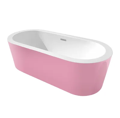 Cada baie freestanding Bella WB-814 acril 170 x 80 x 58 cm roz