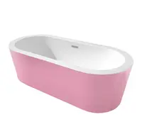Cada baie freestanding Bella WB-814 acril 170 x 80 x 58 cm roz