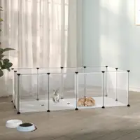 Gossi cusca pentru animale mici transparent 144x74x46,5 cm pp si otel