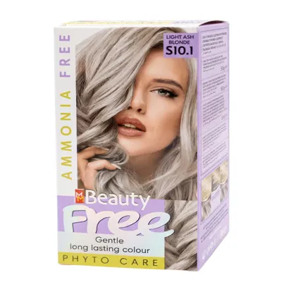 Vopsea de par fara amoniac S10.1 Blond cenusiu deschis, MM Beauty Free| 110 g