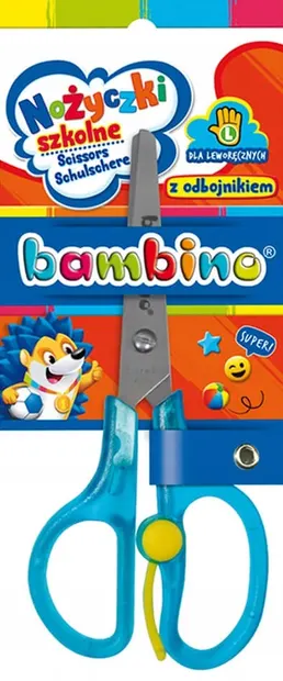 Foarfece de copii pentru mana stanga Bambino Premium - Cu limitator, sortiment