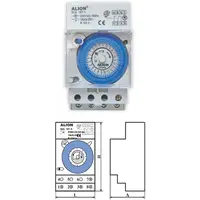 Ceas programator analogic, zilnic, SINA DIN MECANIC+MEM.ALION