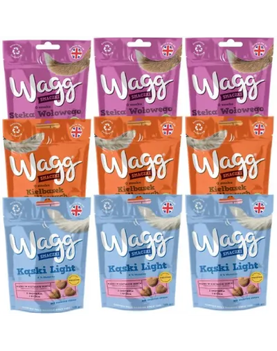 WAGG Mix de arome 9x125g recompense gustoase pentru câini