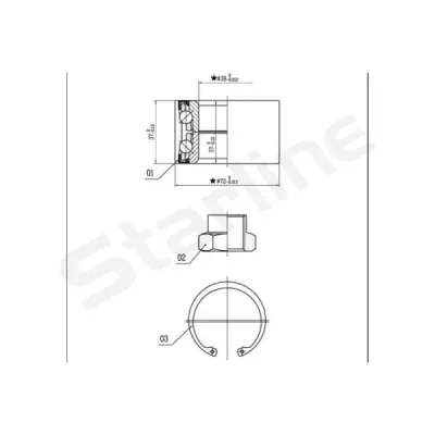 Set rulment roata STARLINE LO 01432