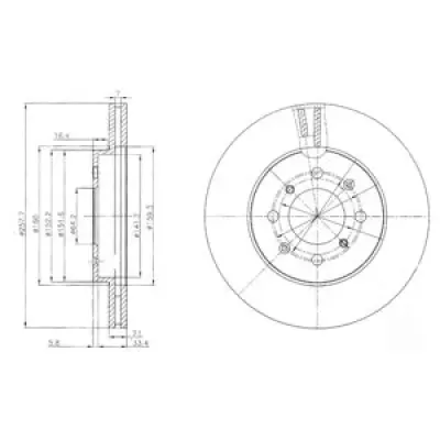 Disc frana DELPHI BG4148C