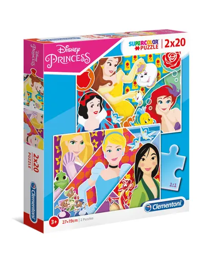 Puzzle 2x20 piese Clementoni Disney Princess