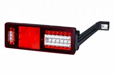 Stop spate dreapta (LED, 24V, cu intermitent, cu far de ceata, lumina de marsarier, cu stop, lumina de parcare, reflector triunghiular, cu lampa cu brat prelungitor, indicator dinamic, fixare orizonta