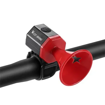 Clopoțel biciclete de oraș avertizare sonoră 90 dB, încărcare usb, roșu