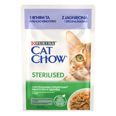 Hrana Umeda Pentru Pisici Cat Chow Sterilizat Miel Si Fasole, 85g 85g