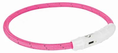 Zgarda Cu Led, Incarcare USB, XS-S 35 cm/7 mm, Roz