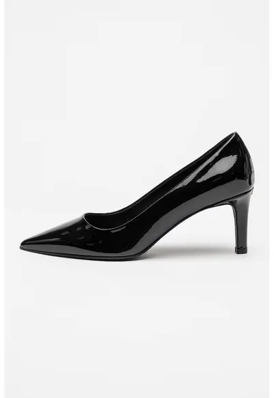 Pantofi stiletto de piele lacuita Essential - Negru