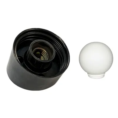 Aplica oblica E27/60w (Titu) – bachelita neagra (pt glob cu filet)