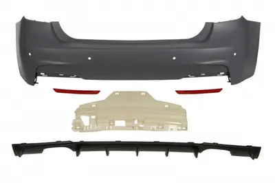 Bara spate pachet M, complet, numar locas senzori parcare 4, grunduit, cu iesire teava evacuare dubla BMW Seria 3 F30, F31, F80 SEDAN 1intre 2011-2019