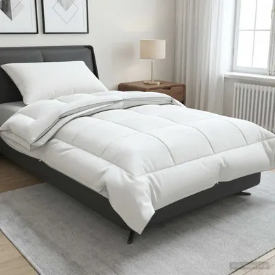 vidaXL Pilotă TRIER 150x200cm 4 anotimpuri 140+220GSM Alb