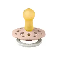 Suzeta fosforescenta Bibs Boheme Glow Latex tetina rotunda 6 luni + Blush