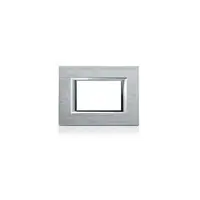 Placa Ornament 3 Module Brushed Chrome Bticino Axolute