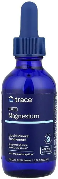 Magnesium Ionic, Trace Minerals - 400 mg, 59 ml