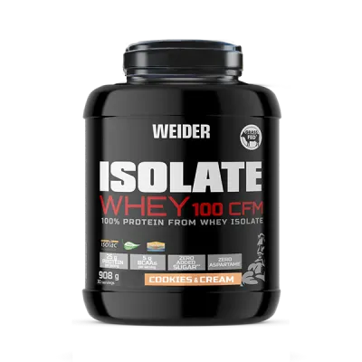 Pudră proteică din zer, Weider Isolate Whey 100 CFM, cookies, 908 g