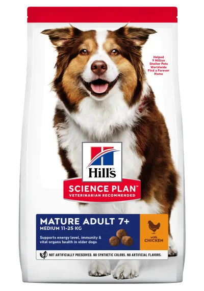 Hrana uscata caini, Hill's Science Plan Canine Mature Medium Chicken, 2.5 kg